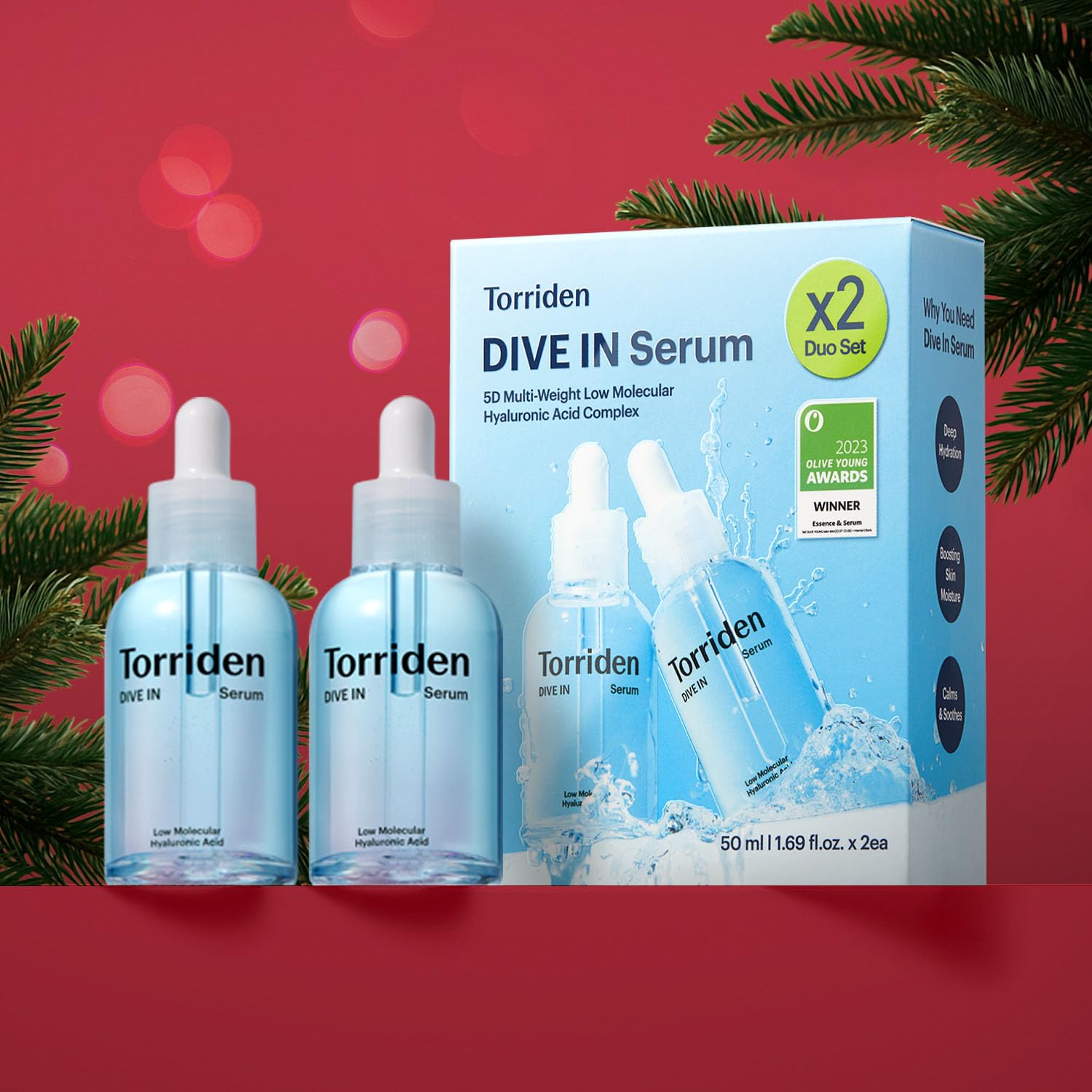 Torriden DIVE IN watery texture image demonstrates fast-absorbing hydration.