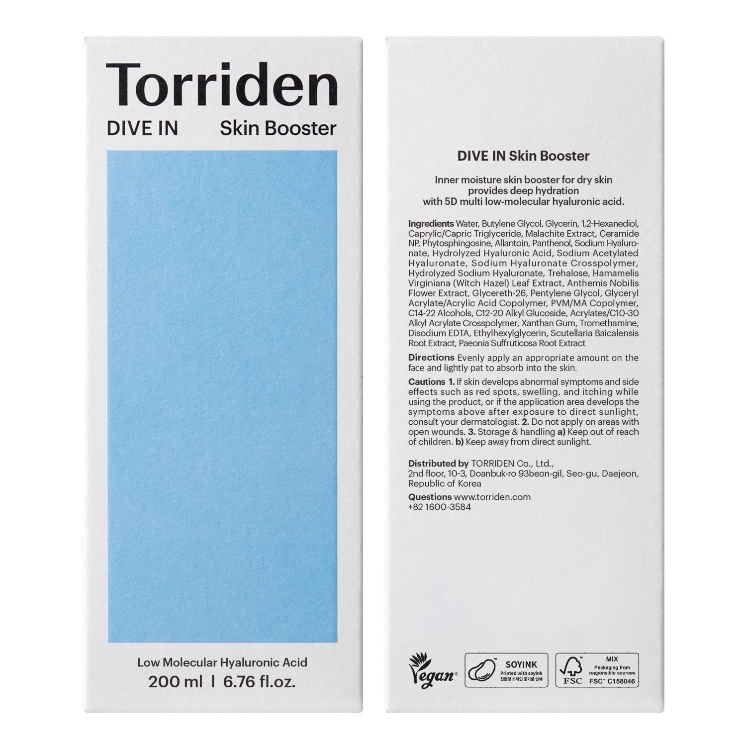 Daily use concept shows Torriden DIVE IN Skin Booster as a hydration step