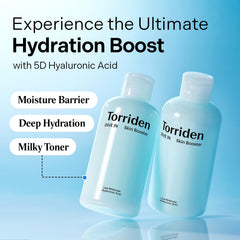 Torriden DIVE IN Skin Booster pump-dispense enables precise, hygienic application for all skin types