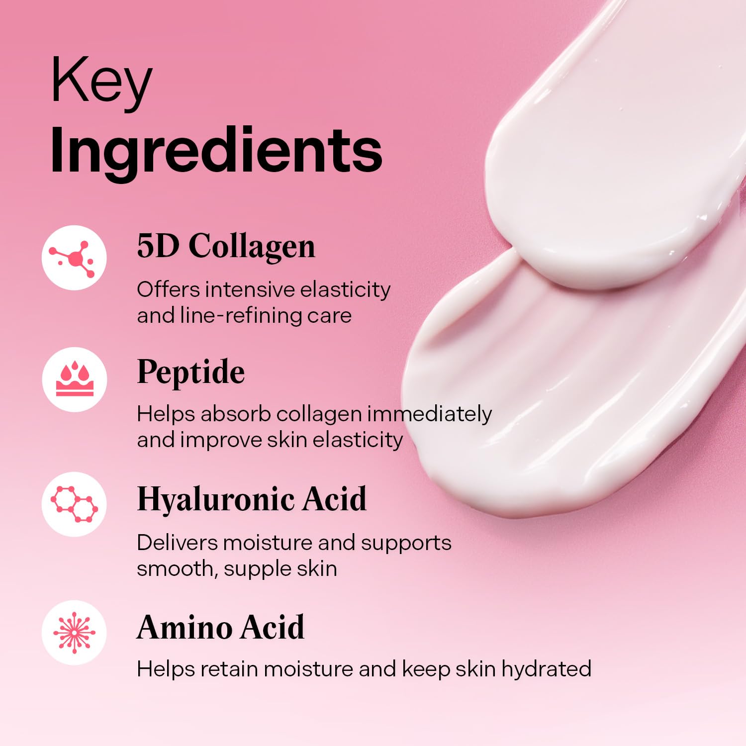 Torriden peptides amino acids and 10D hyaluronic acid droplets indicate deep hydration