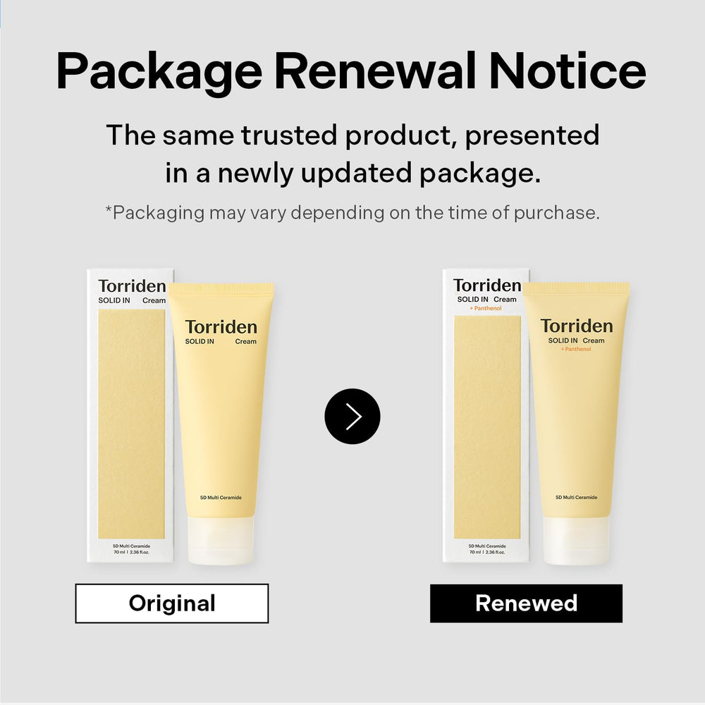 Torriden SOLID IN Ceramide Cream application on skin reveals smooth, hydrated look