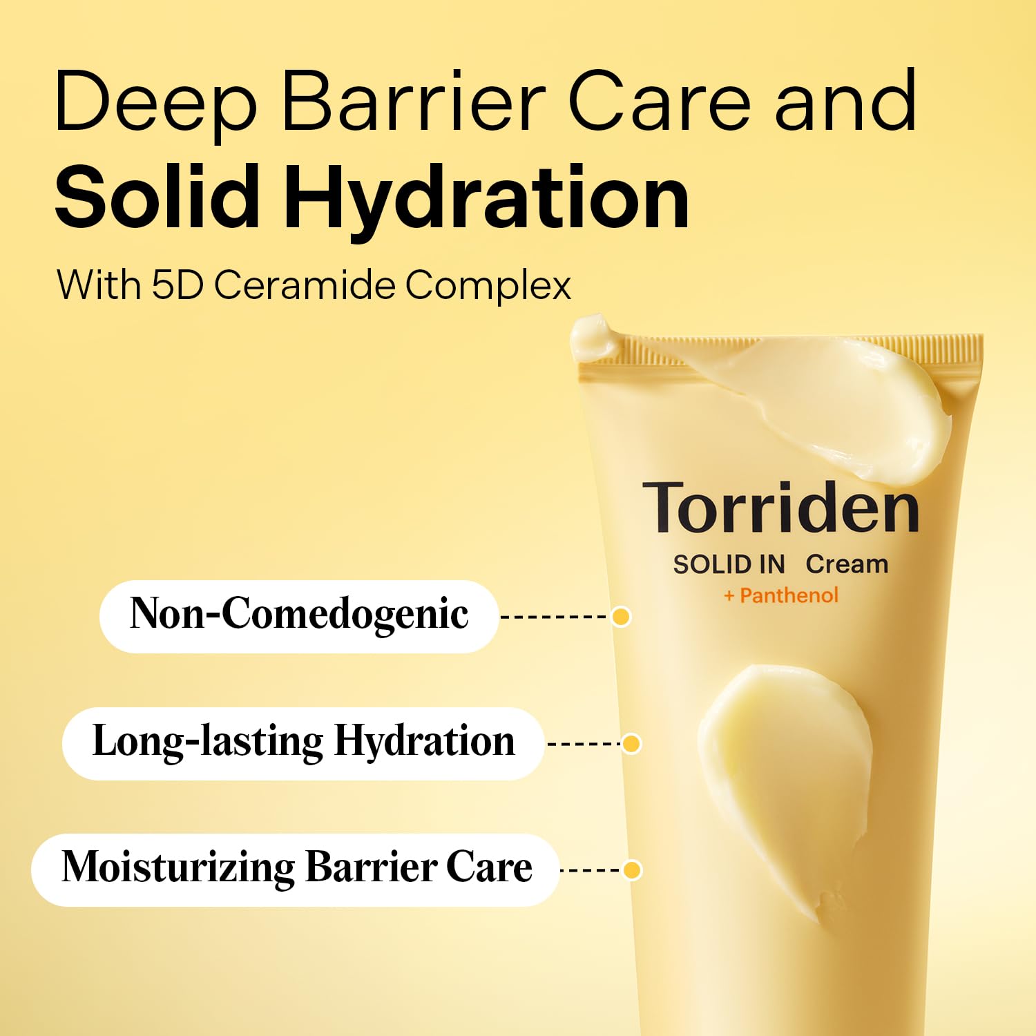 Torriden SOLID IN Ceramide Cream texture swirl shows silky moisture