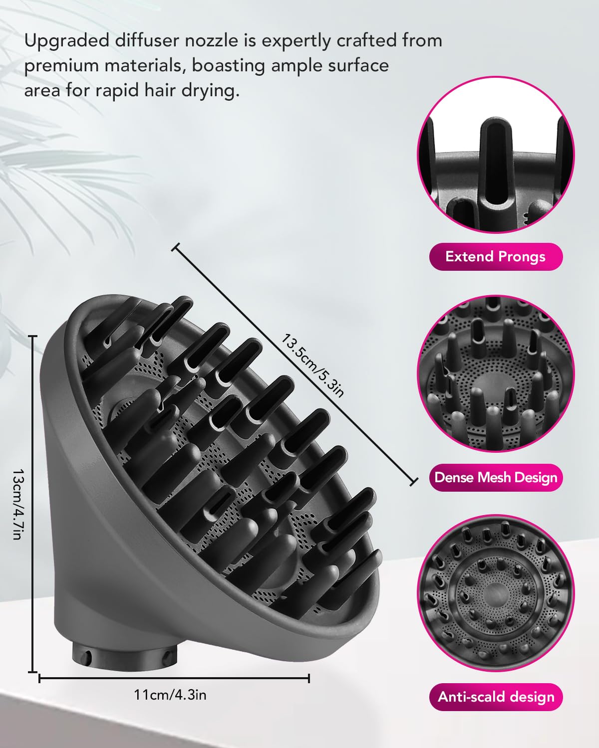 Tosage easy-install nozzle requires no adapter for quick styling