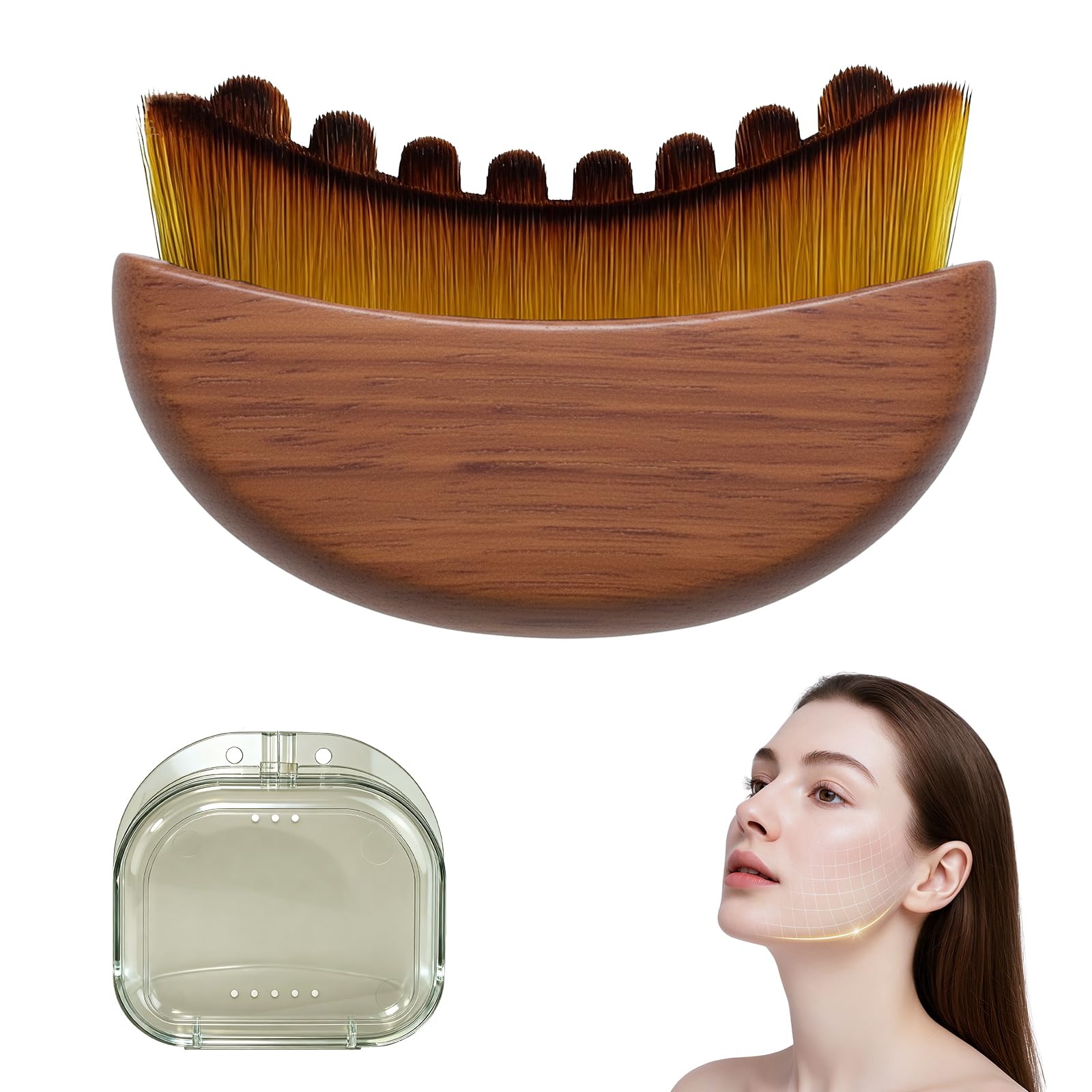 TOSEFES Cepillo Contorno Linfático para rostro, drenaje suave y mejor circulación.
