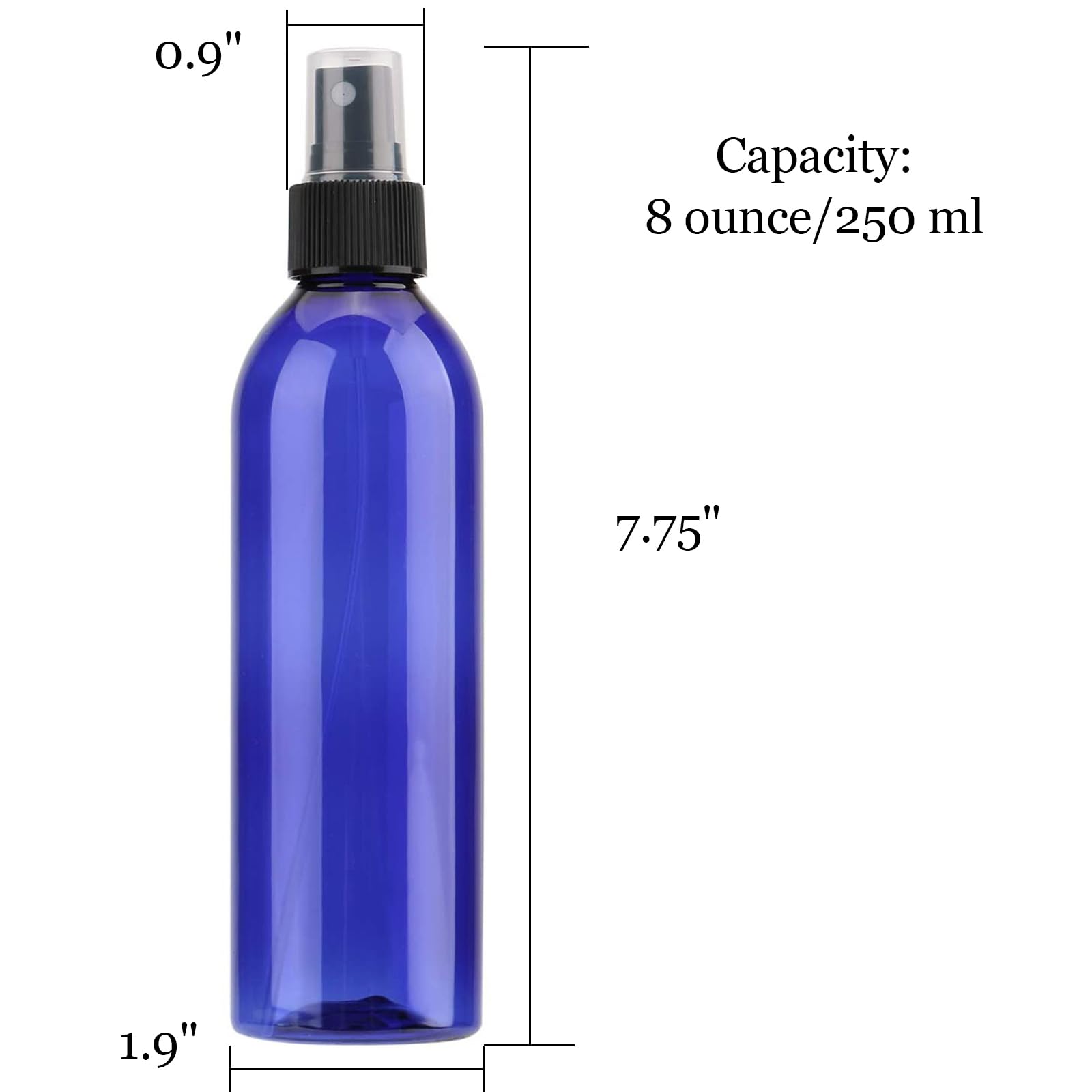 Tosnail blue 8 oz bottle showing compact, easy-to-handle size for home use.