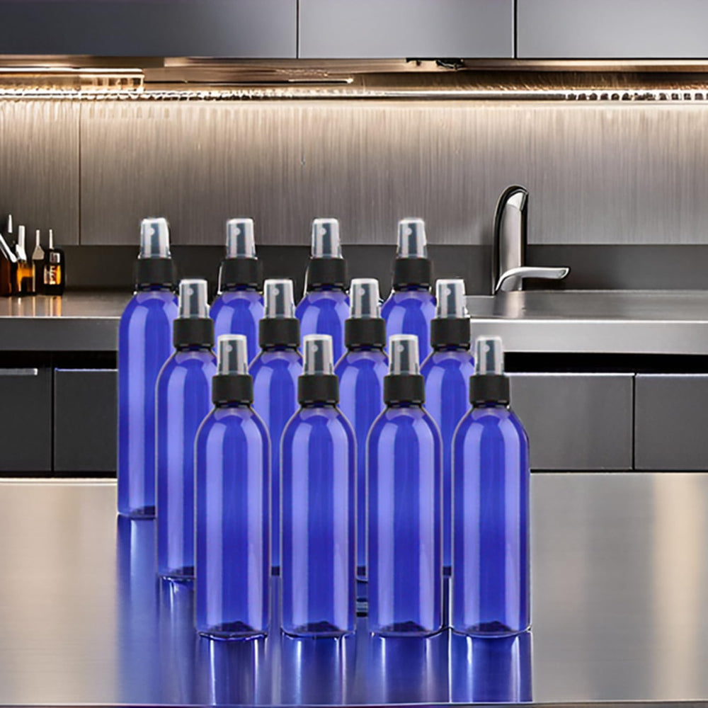 Tosnail blue spray bottle used for DIY cleaners, air fresheners, and aromatherapy.