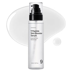 TOSOWOONG 9-peptide serum bottle close-up highlighting elasticity support.
