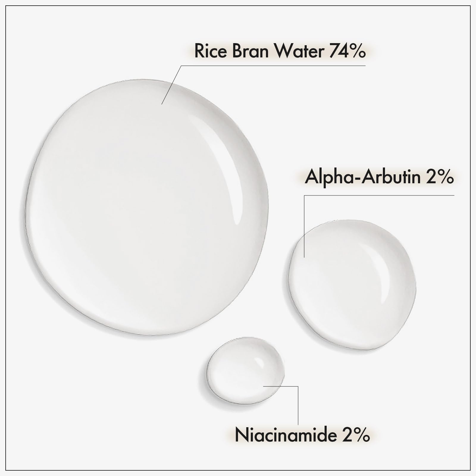 TOSOWOONG Alpha Arbutin 2 Rice Serum on skin shows hydration and glow potential.