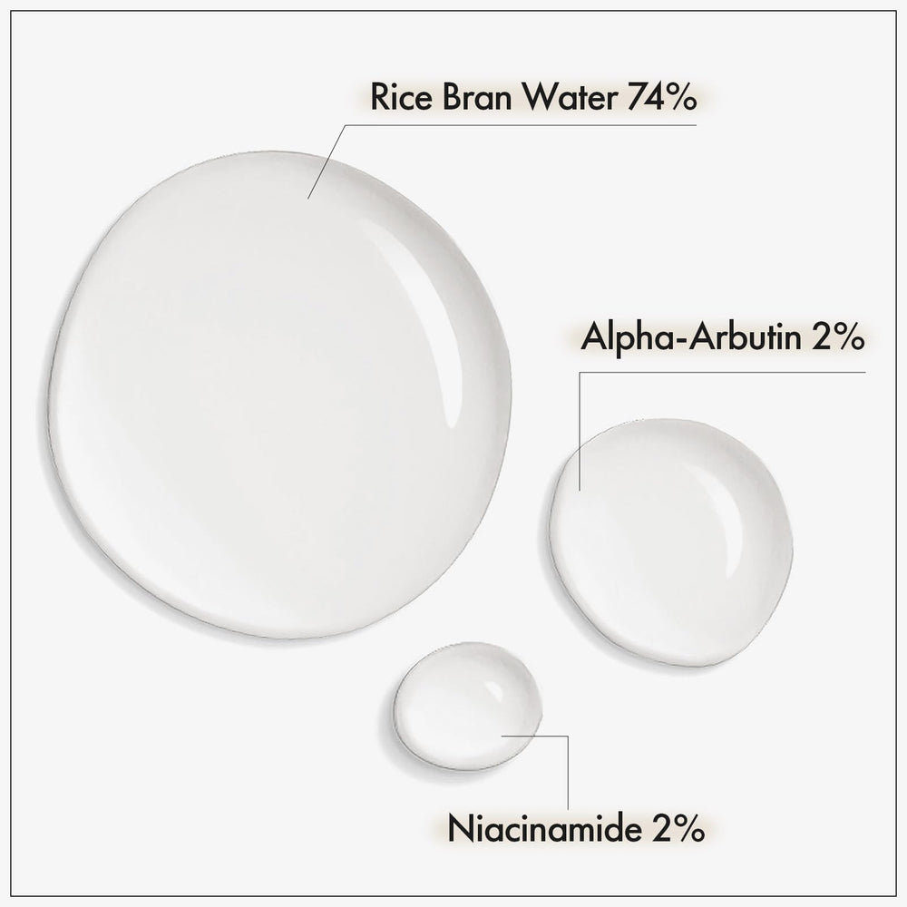 TOSOWOONG Alpha Arbutin 2 Rice Serum on skin shows hydration and glow potential.