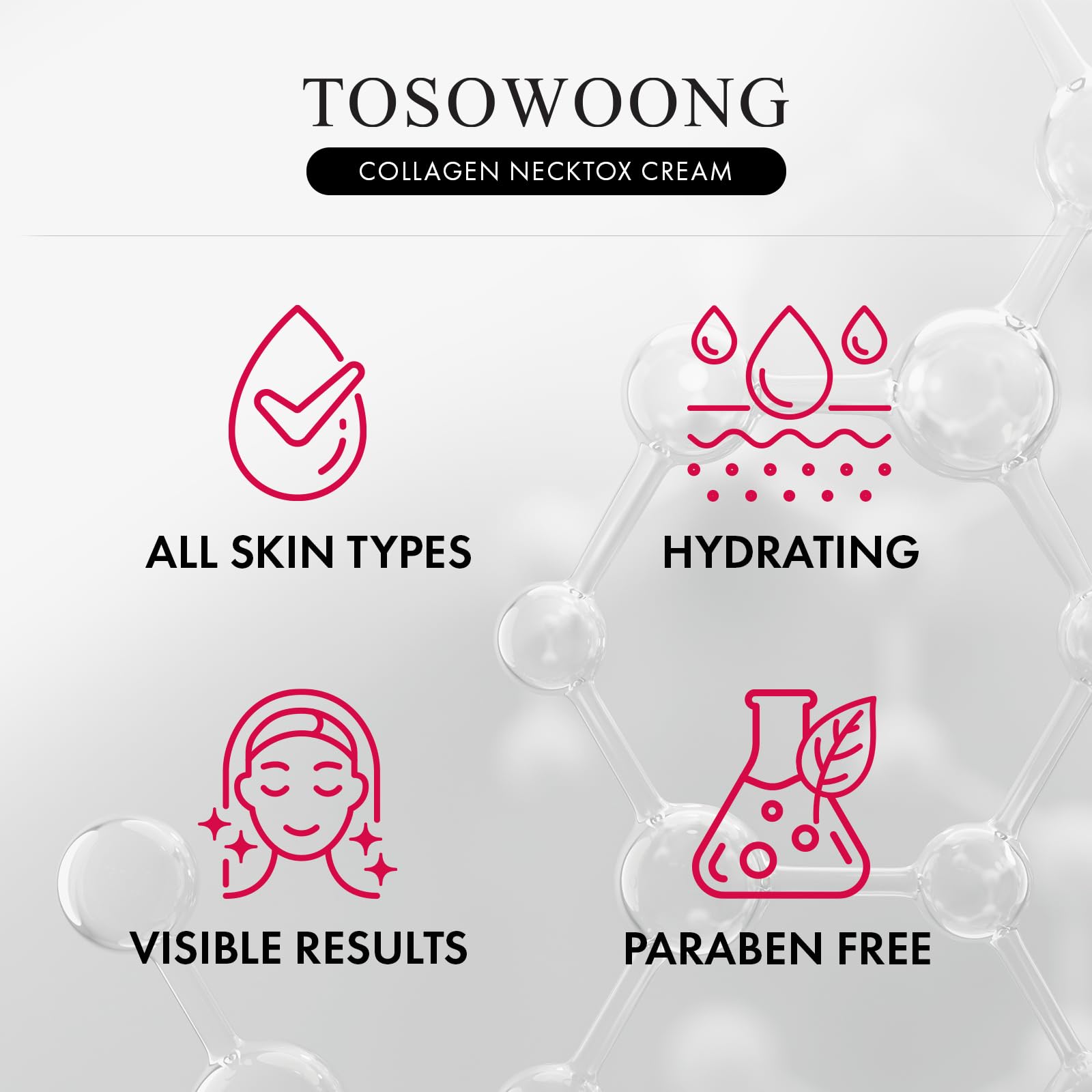 TOSOWOONG Collagen Necktox shown for neck and jawline area.