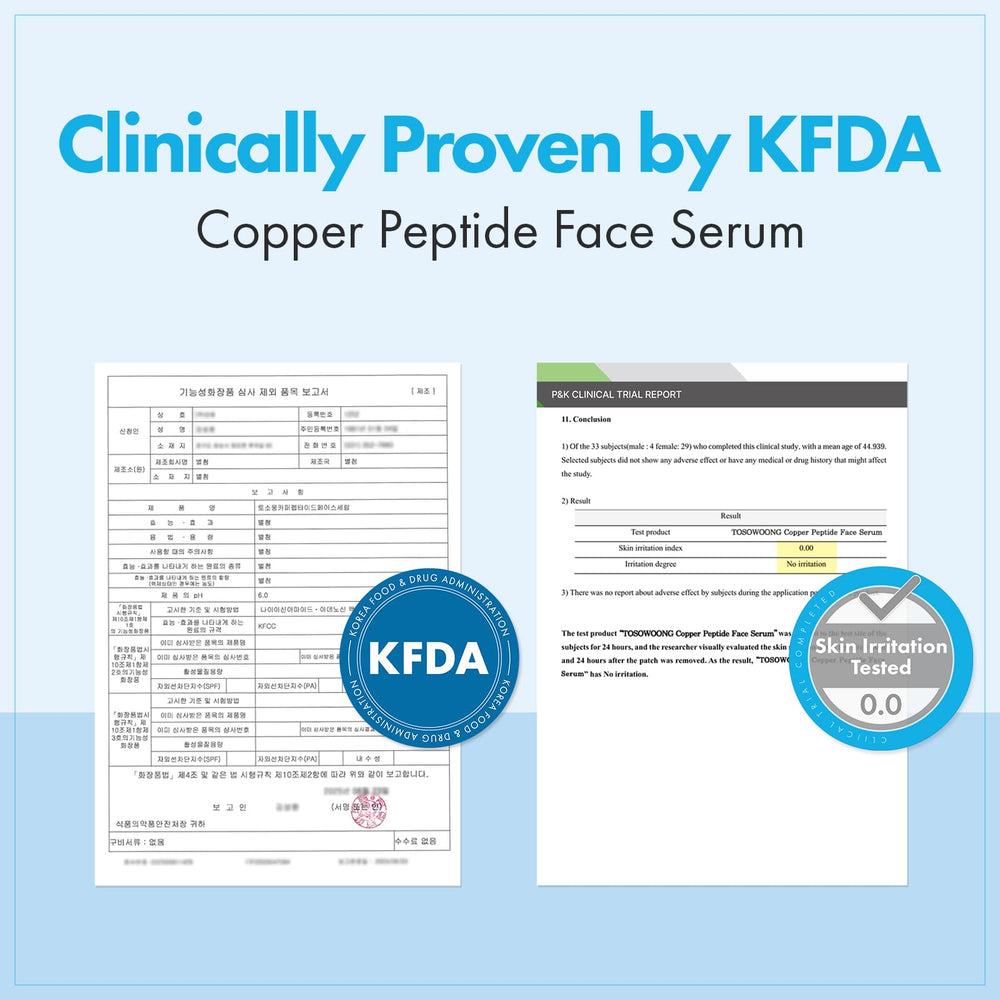 Tosowoong Copper Peptide Serum packaging keeps the formula fresh for daily hydration.