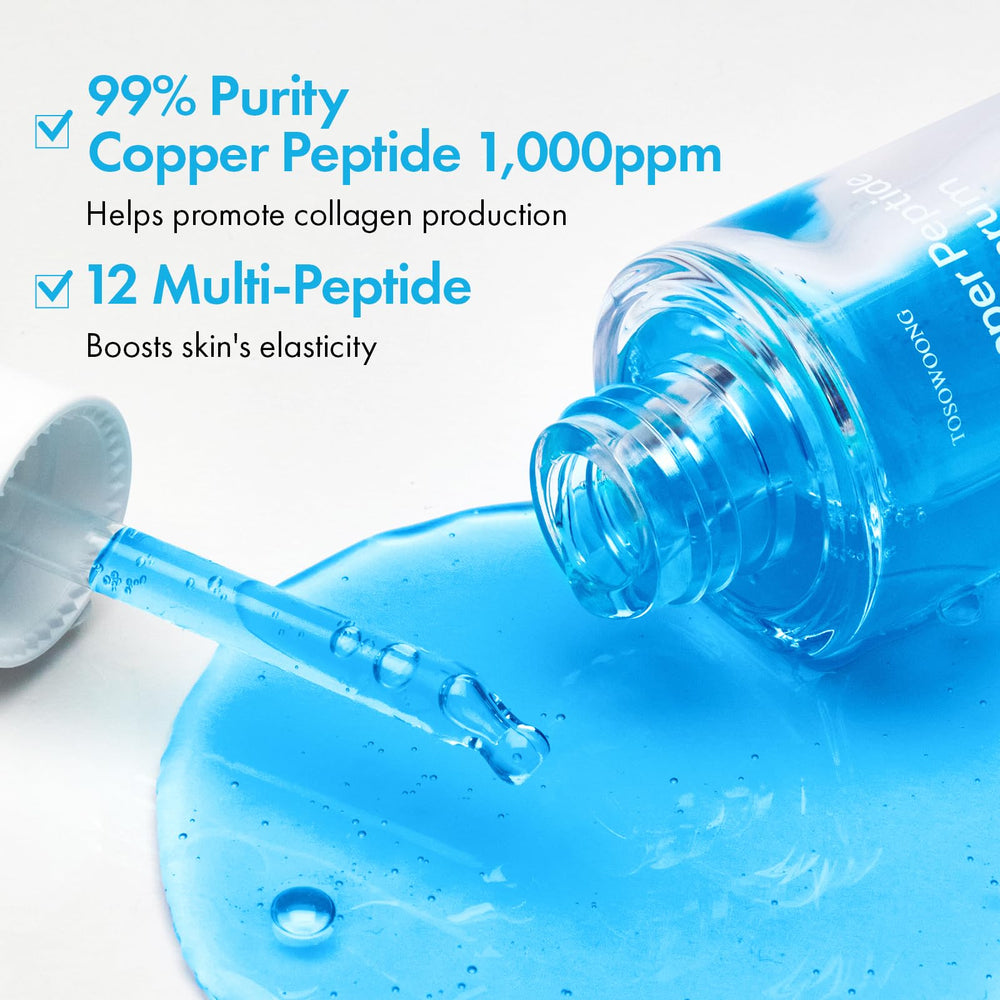Close-up of Tosowoong serum texture shows a dewy, plumping consistency.