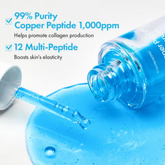 Close-up of Tosowoong serum texture shows a dewy, plumping consistency.