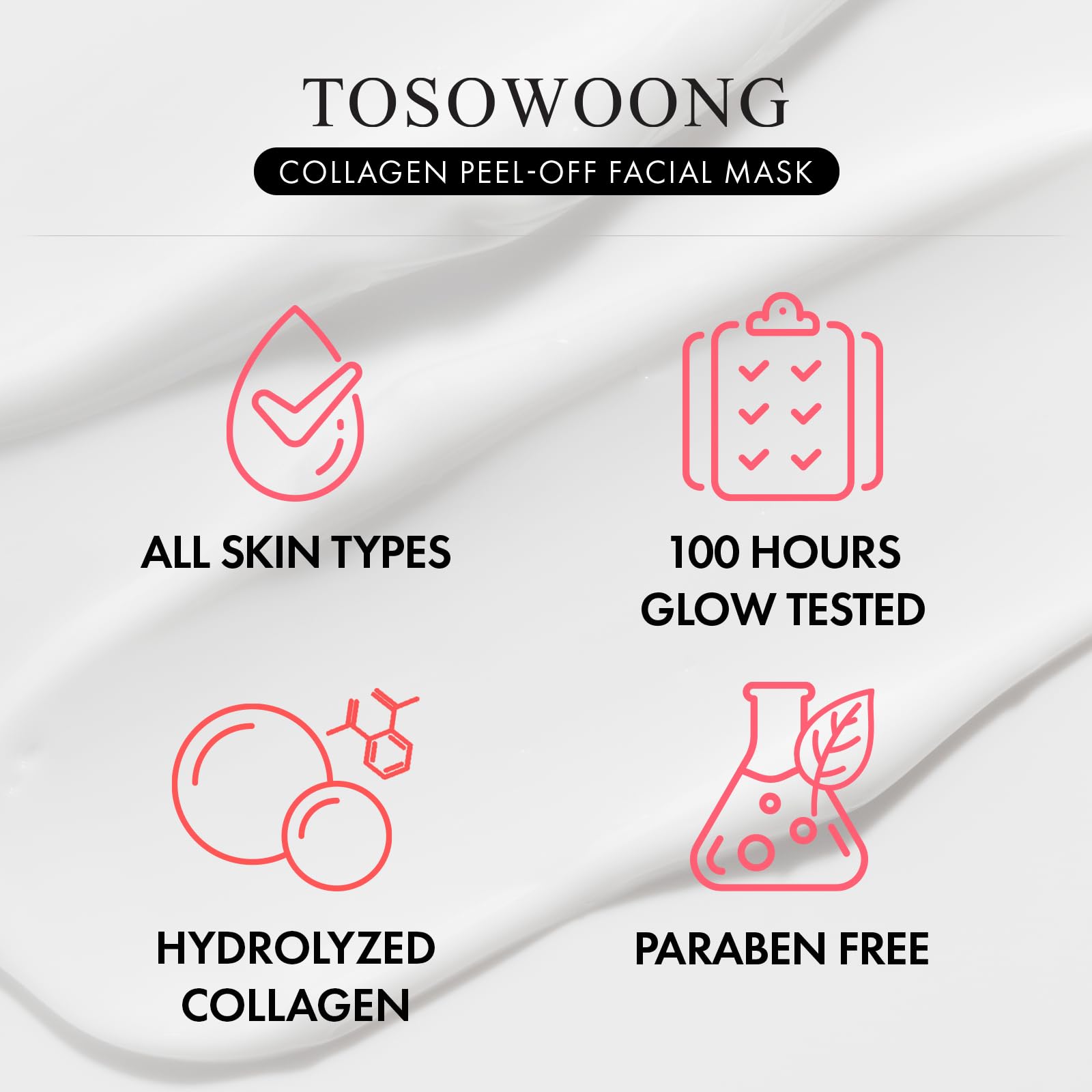 Tosowoong easy-use silicone brush application shows even, mess-free masking.