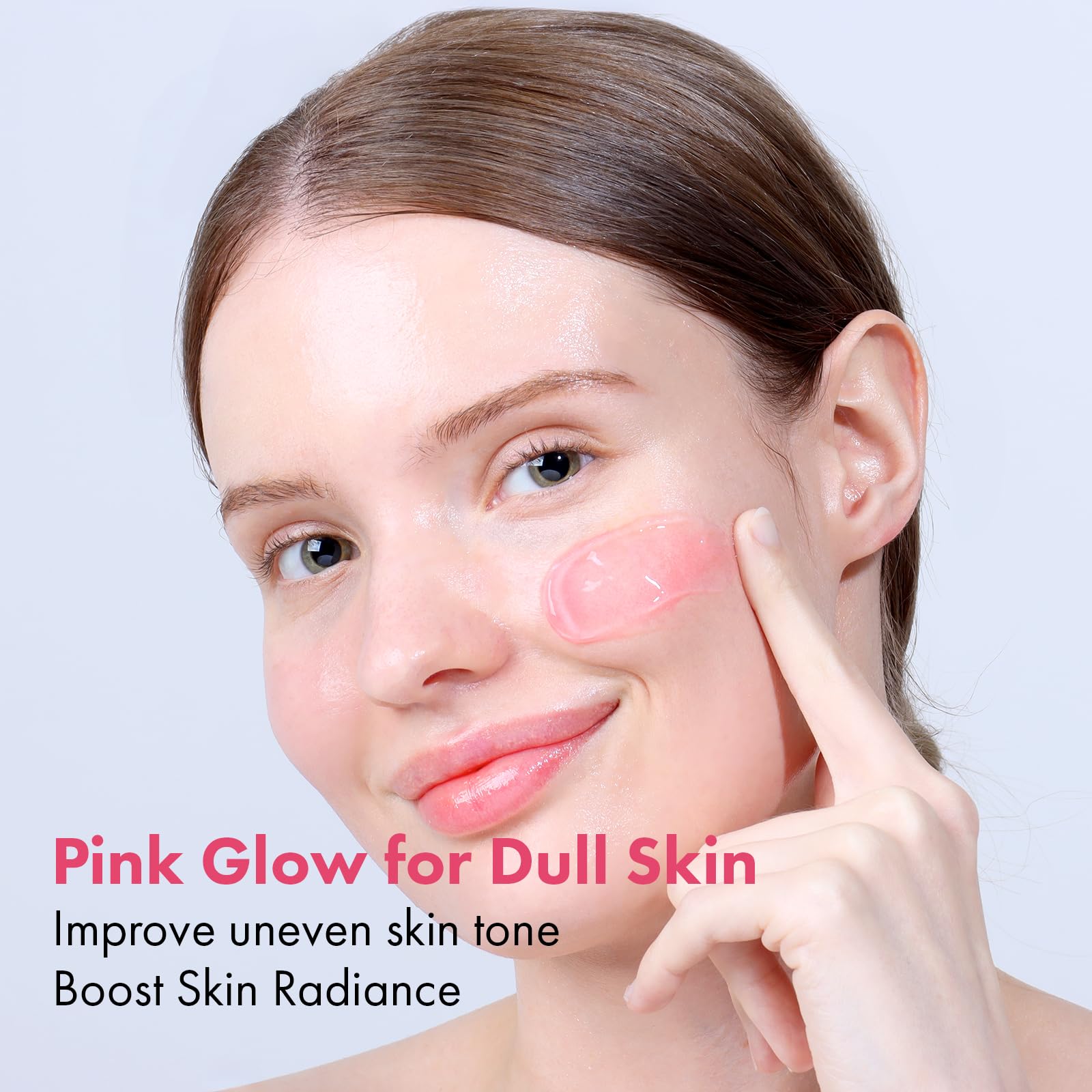 TOSOWOONG PDRN Jelly Cream texture close-up highlights luminous, even-toned complexion.