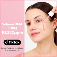 TOSOWOONG Pink Peptide 12 PDRN Serum close-up texture reveals silky, lightweight formula
