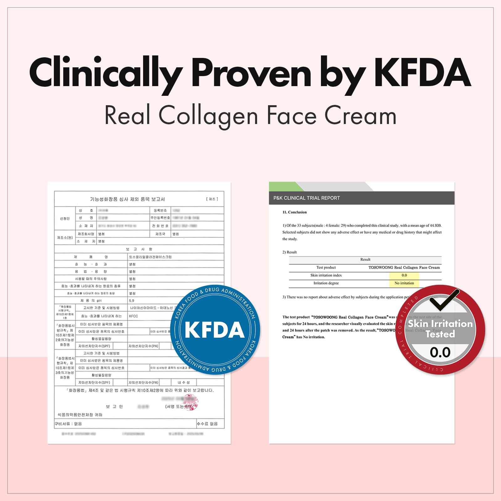 Face and neck after routine with Tosowoong Real Collagen Face Cream glow