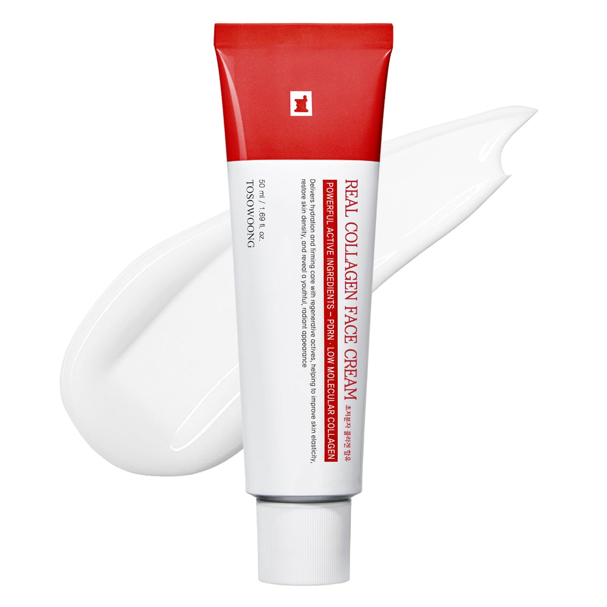 Tosowoong Real Collagen Face Cream packaging shown for premium hydration
