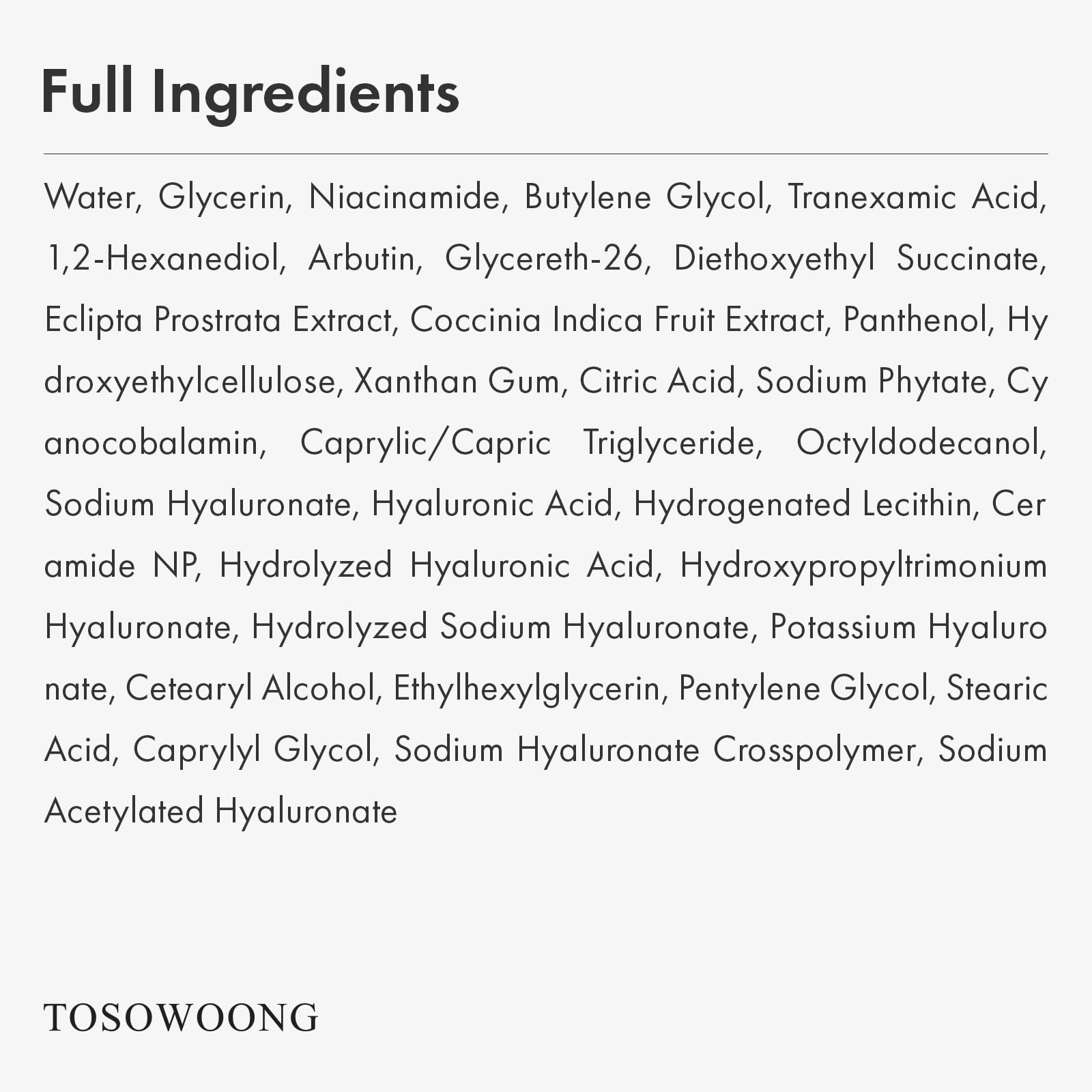 TOSOWOONG glass bottle on vanity highlighting daily care routine with this serum.