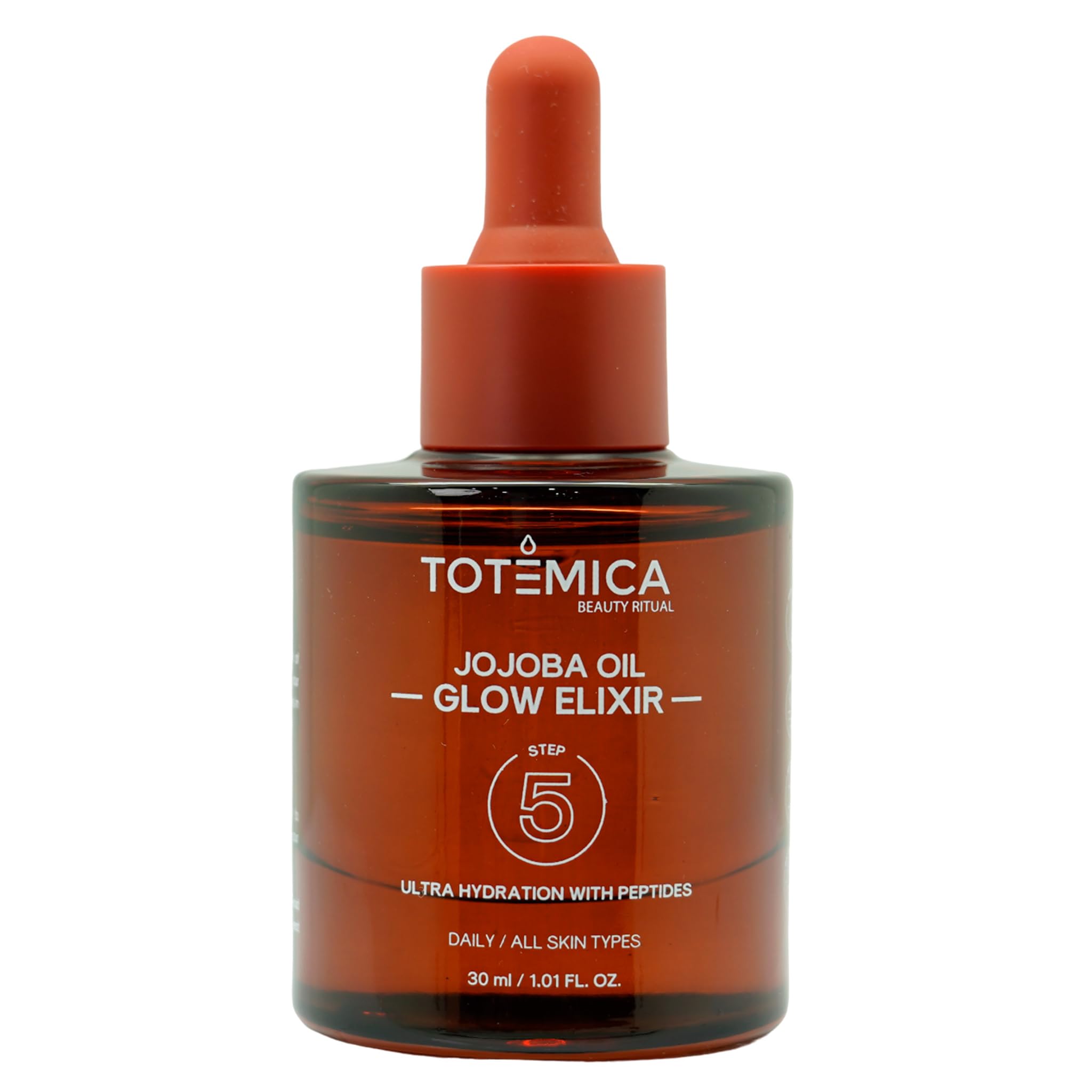 Totemica Jojoba Oil Glow Elixir bottle showing lightweight hydration for radiant skin.