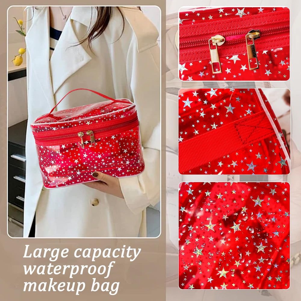 TotePrint double metal zippers makeup bag ensures secure, easy access to essentials.
