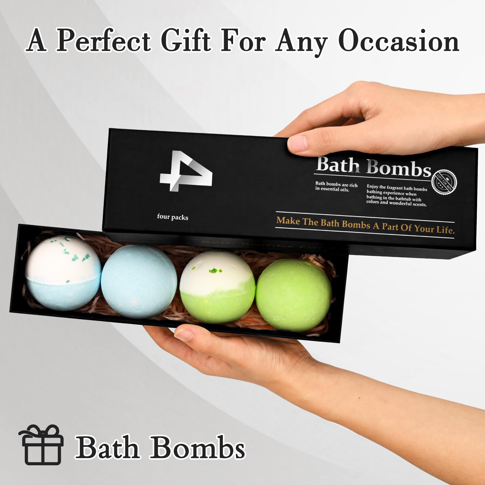 Totexil bath bombs create a bubbly soak for 15 minutes