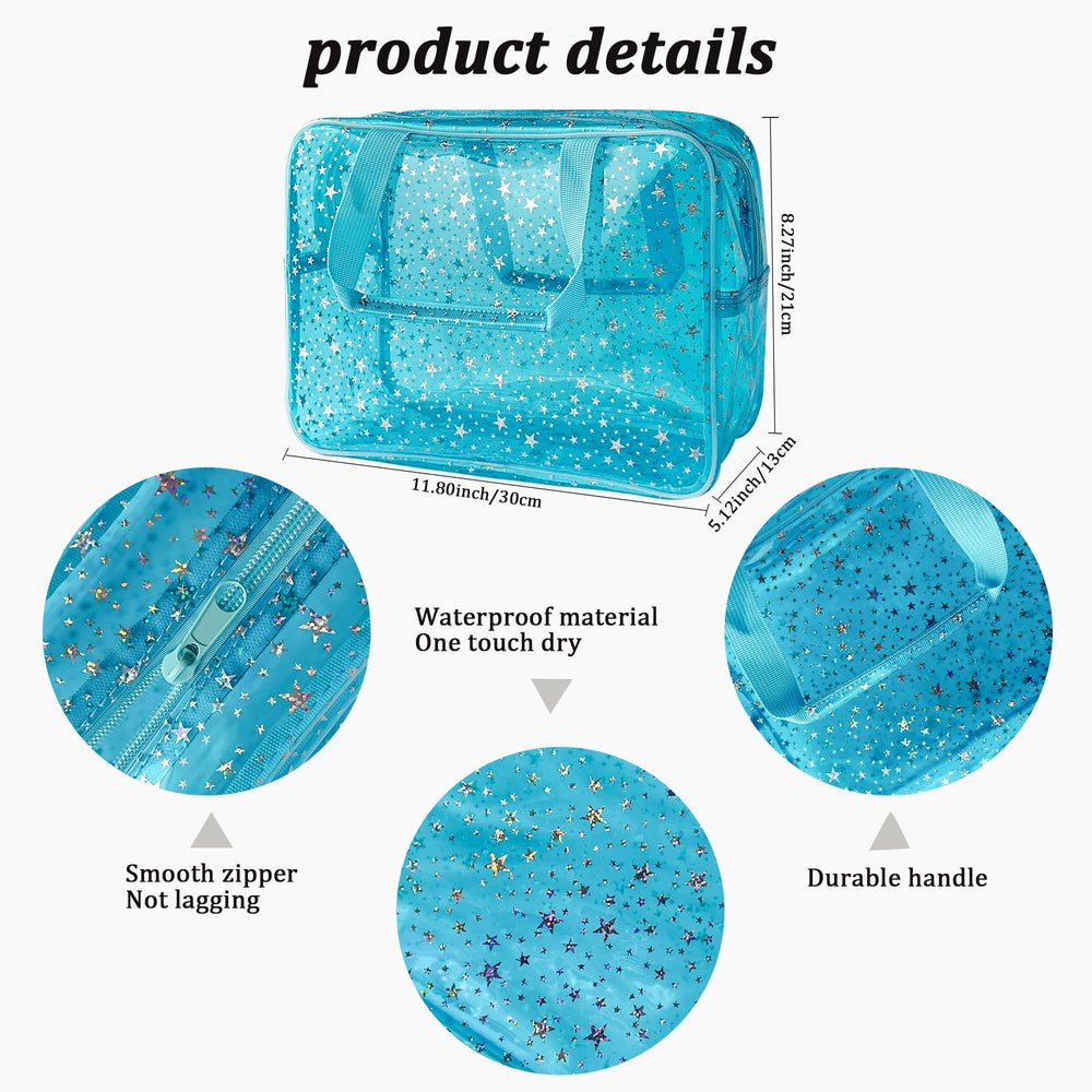 TotePrint holographic star bag zip closeup demonstrates secure zipper design