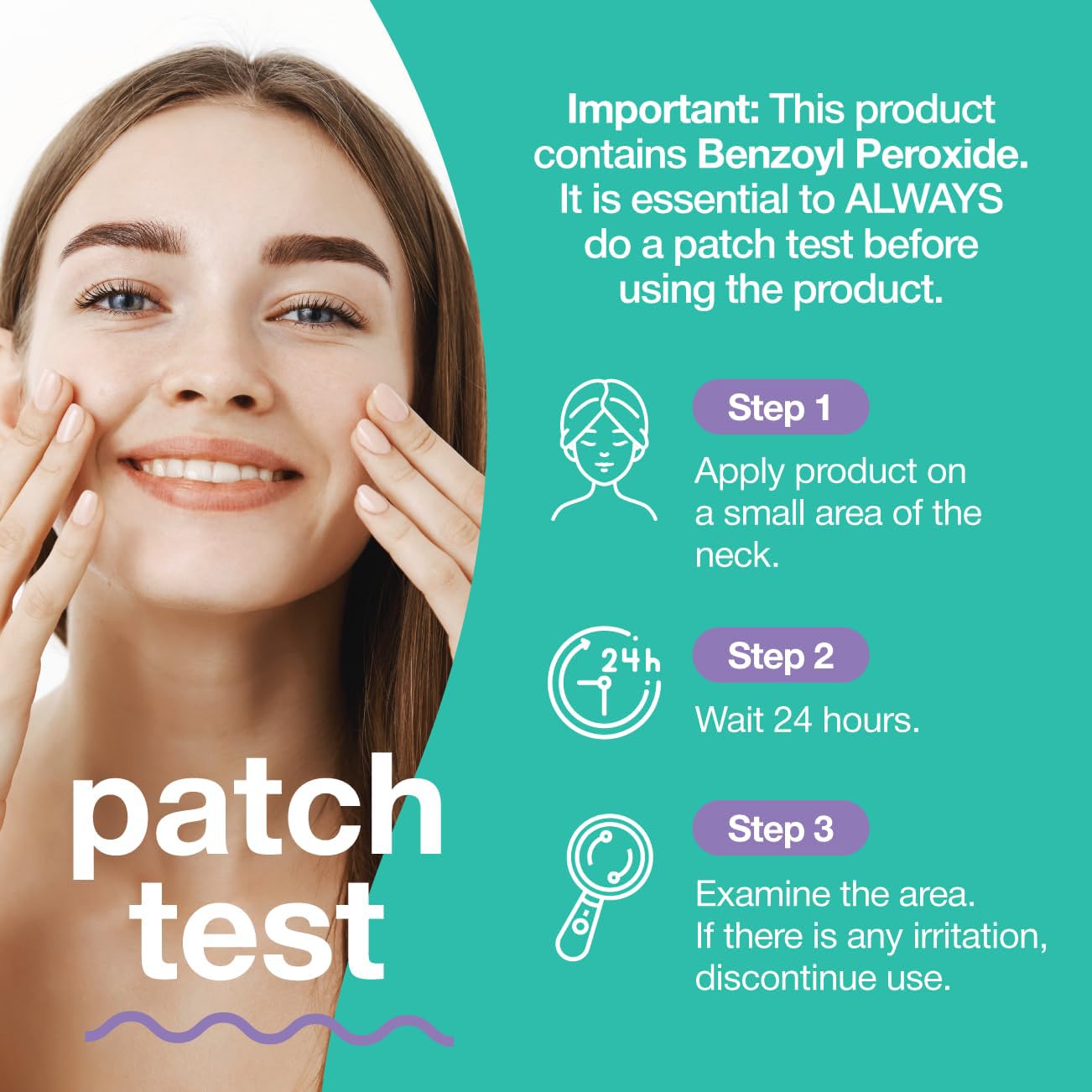 TOUCH benzoyl peroxide gel back application for body acne spot treatment