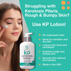 TOUCH Glycolic Acid Lotion application routine image shows daily skincare for rough skin.
