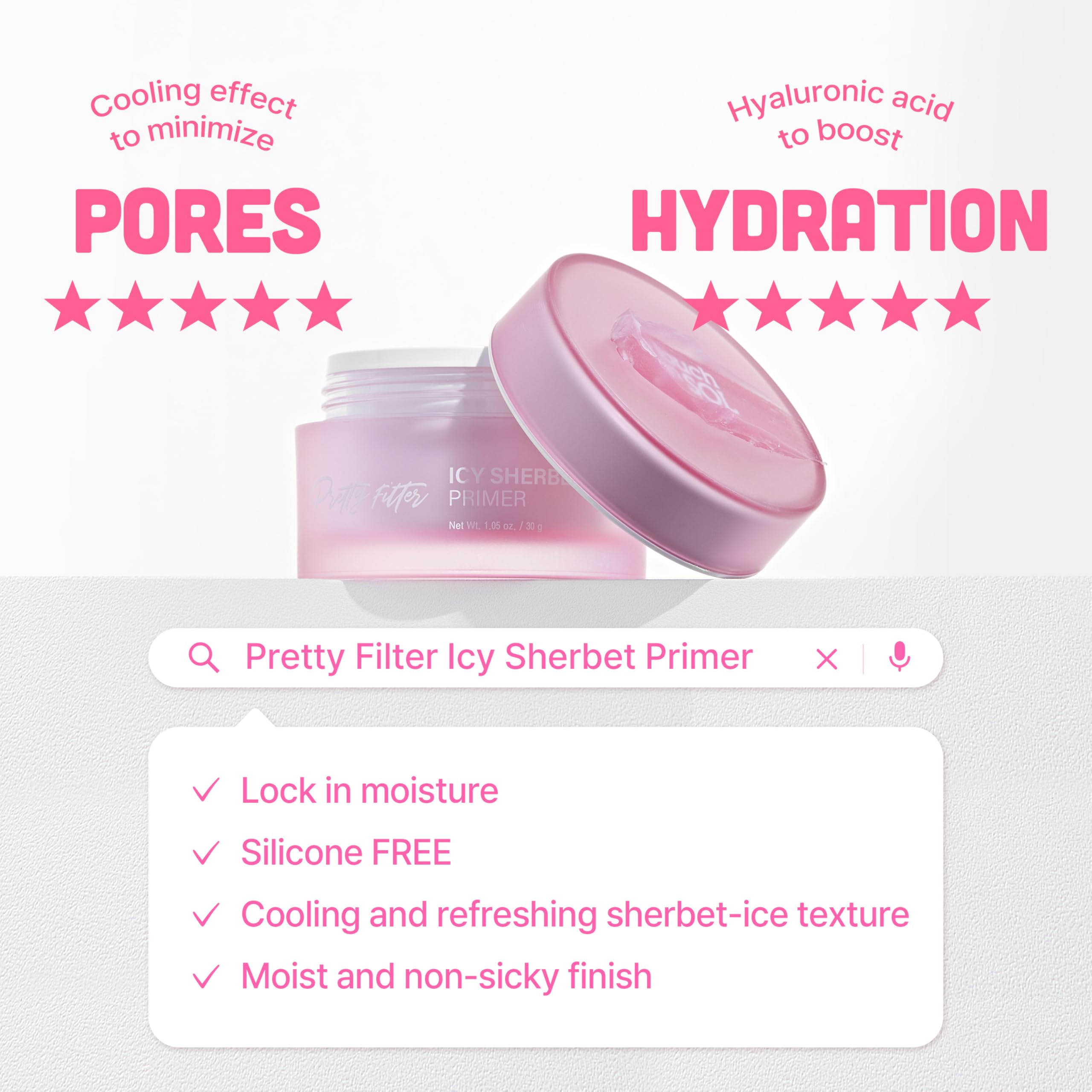 Touch in Sol Icy Sherbet Primer moisturizing-application shows long-lasting hydration without greasiness.
