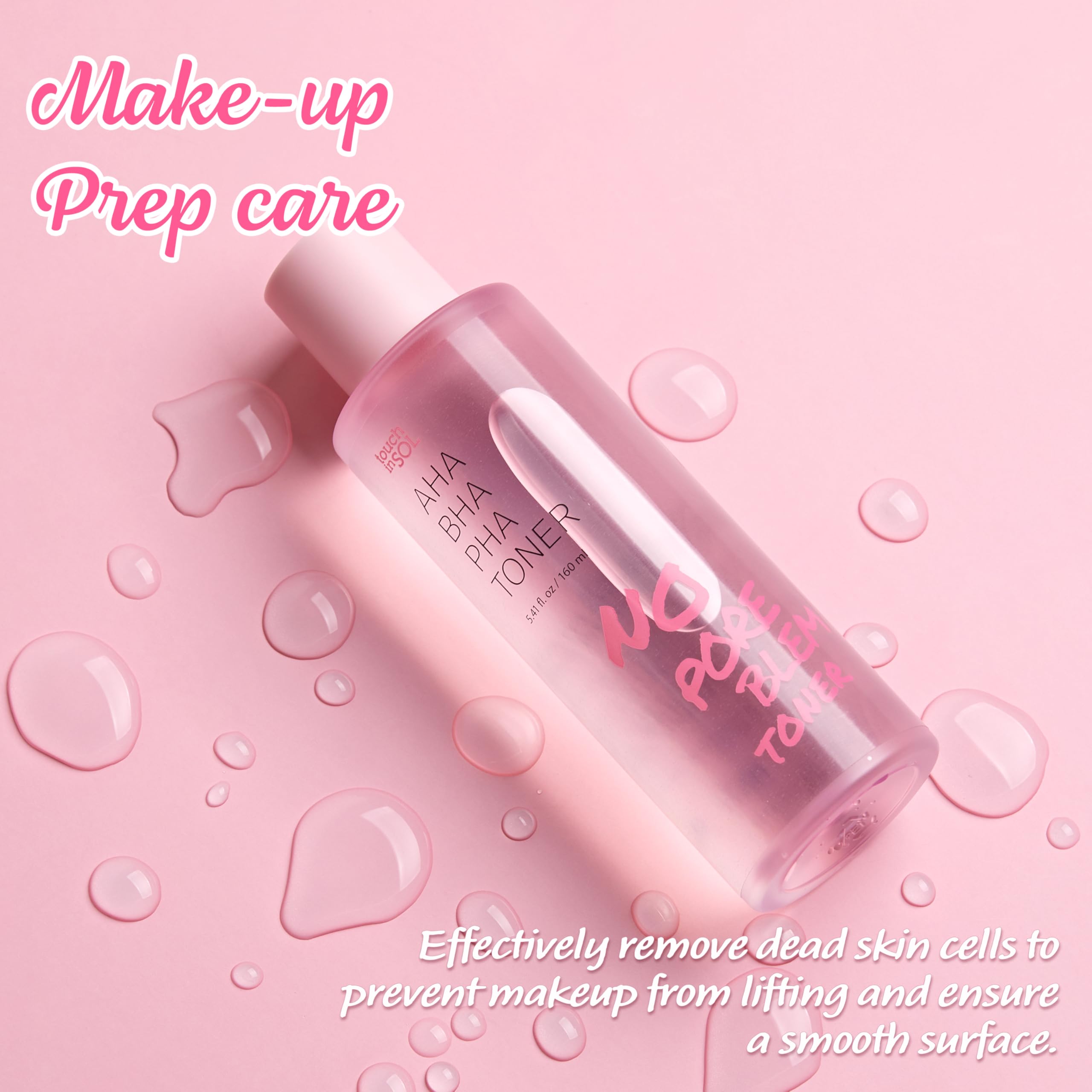 Touch in Sol No Poreblem toner close-up pores—clarity and refreshed texture.