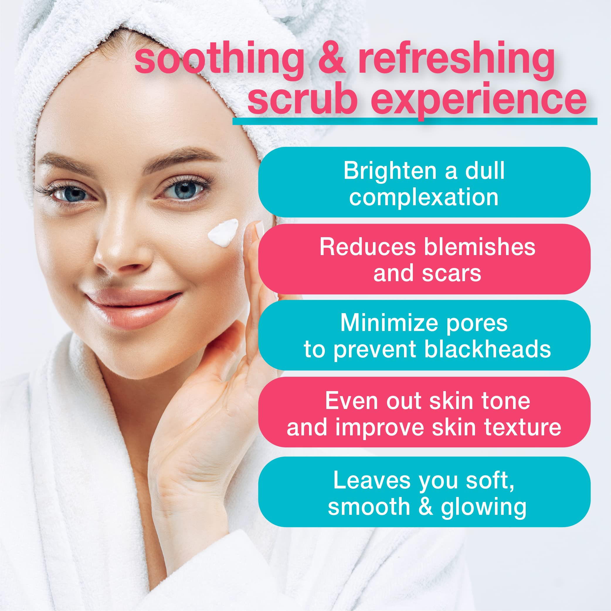 TOUCH microdermabrasion scrub jar closeup shows smoother skin texture potential.