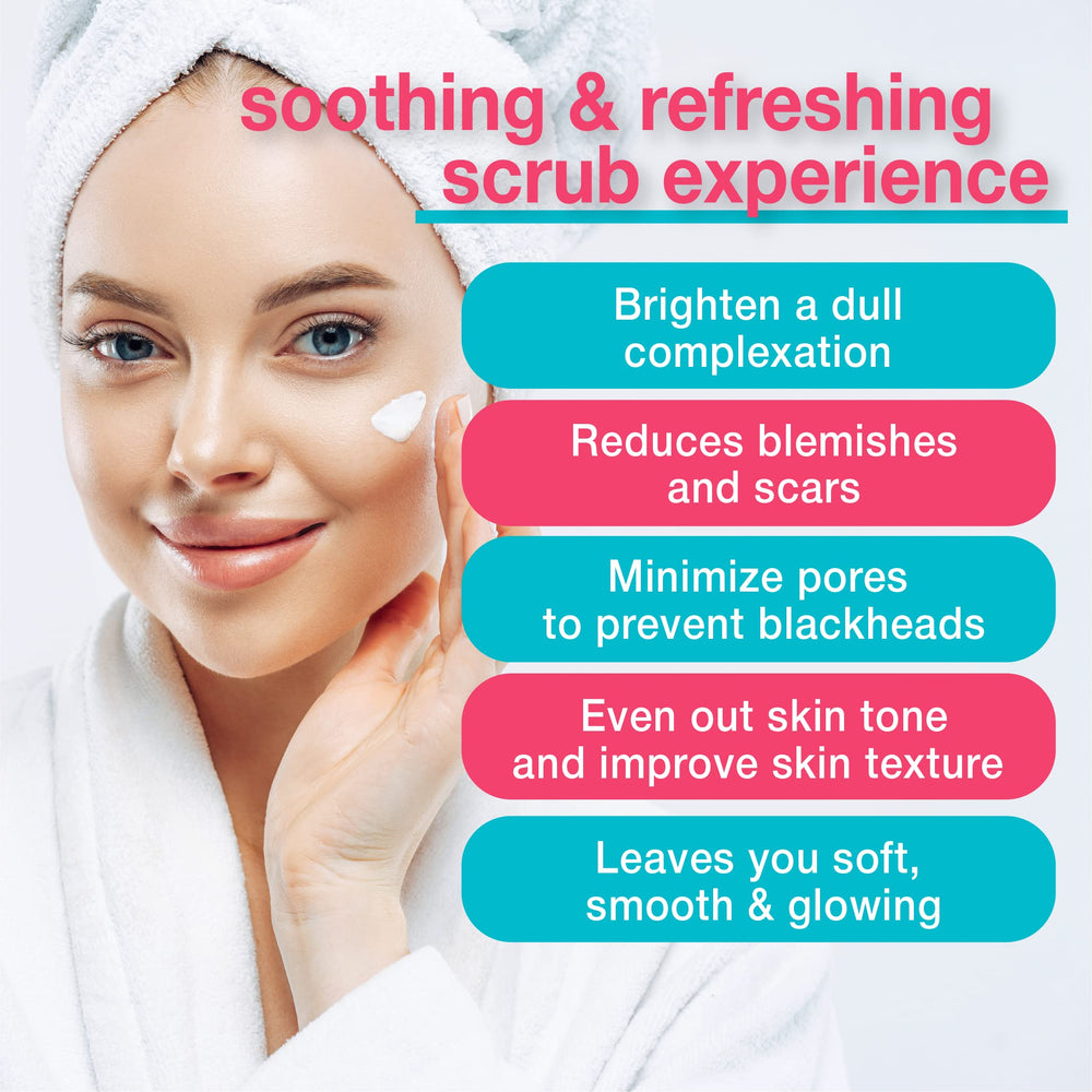 TOUCH microdermabrasion scrub jar closeup shows smoother skin texture potential.