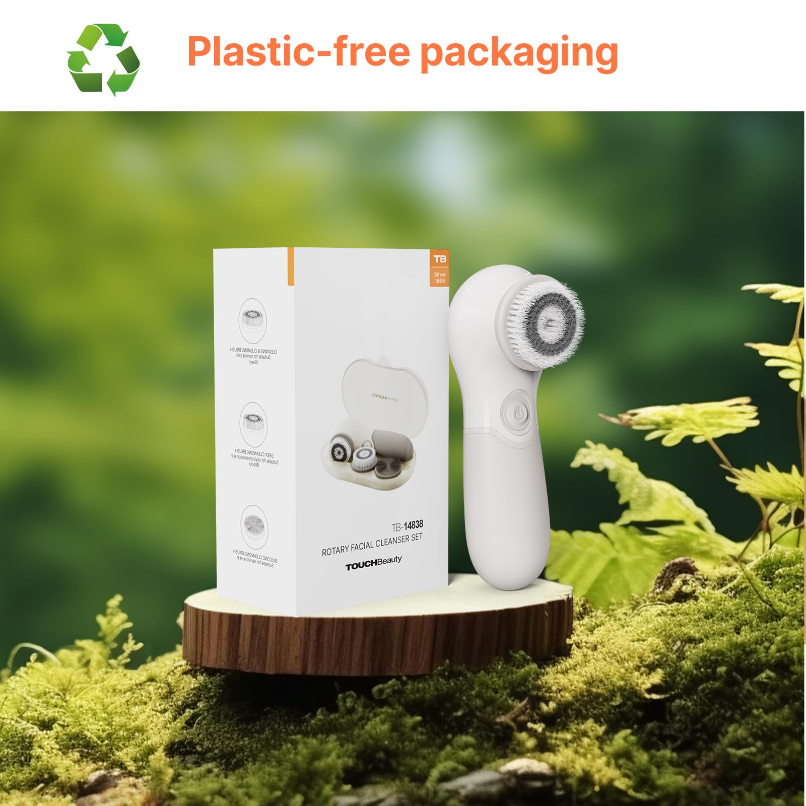 TOUCHBeauty Face Scrubber eco-friendly packaging perfect for thoughtful gifting.