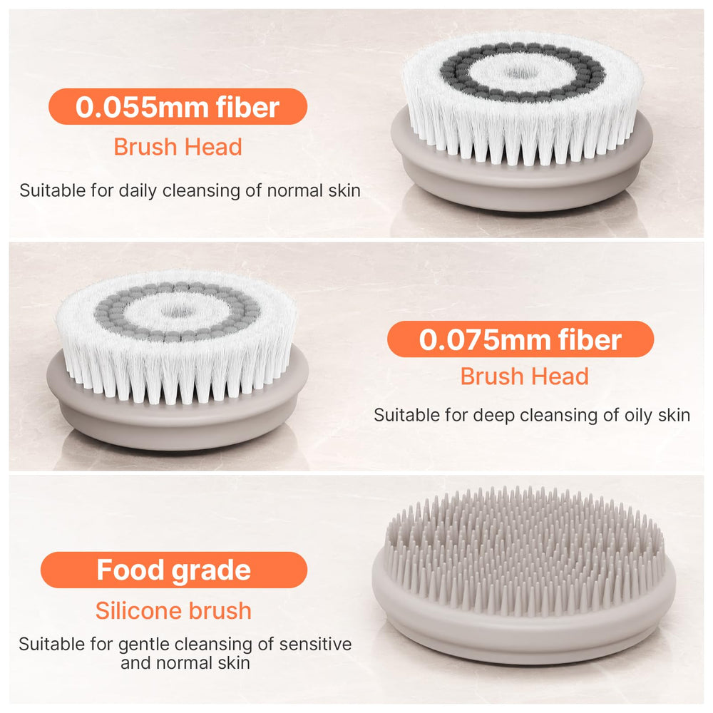TOUCHBeauty Face Scrubber ergonomic, water-resistant handle for secure use in the bathroom.