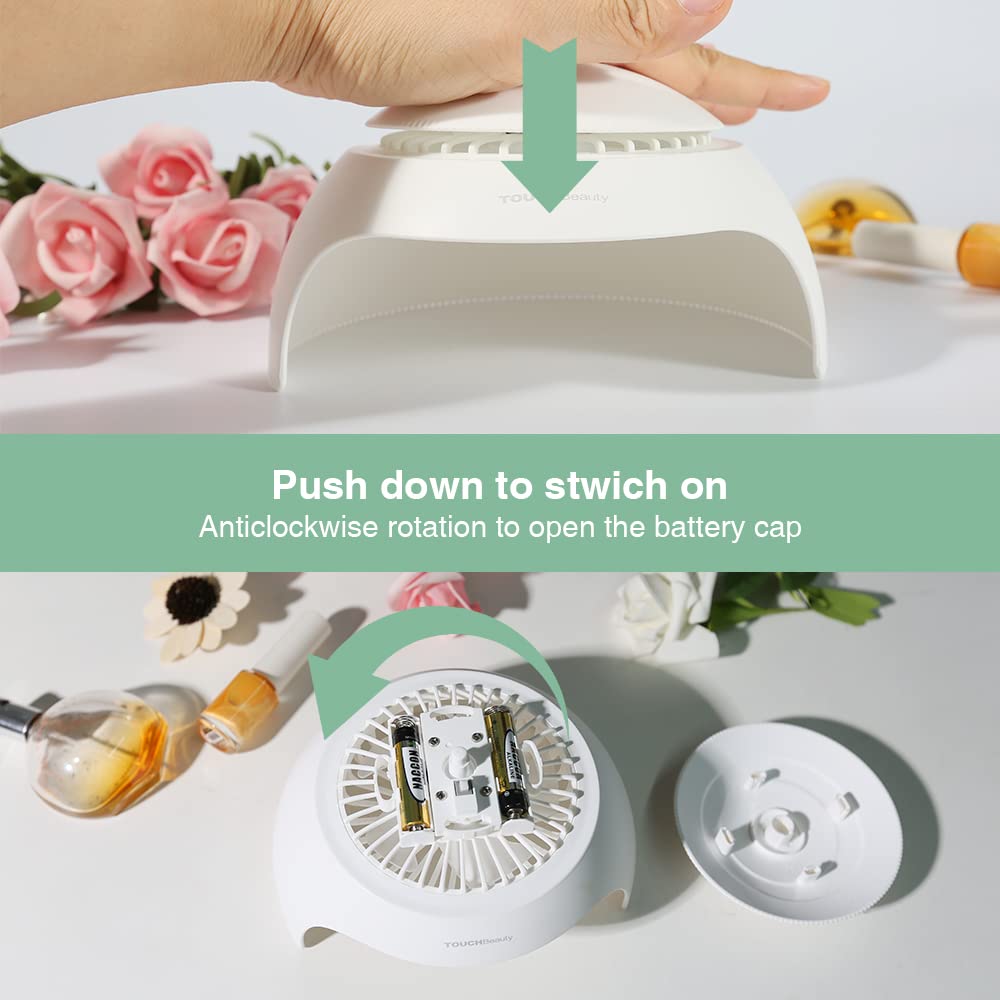 Safe and UV-free drying experience with TOUCHBeauty Nail Dryer.