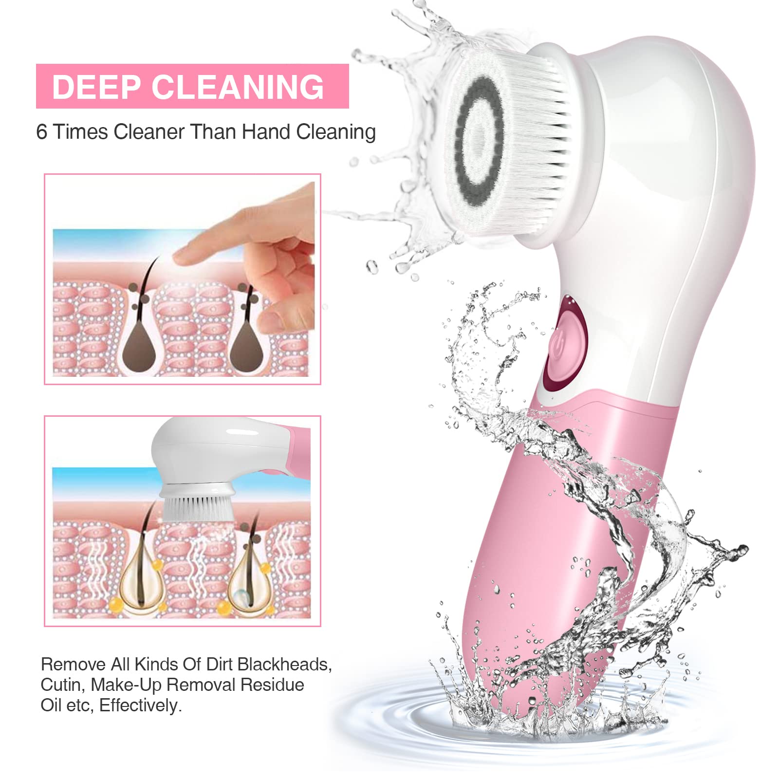 TOUCHBeauty Silicone Head provides gentle cleaning for sensitive skin.