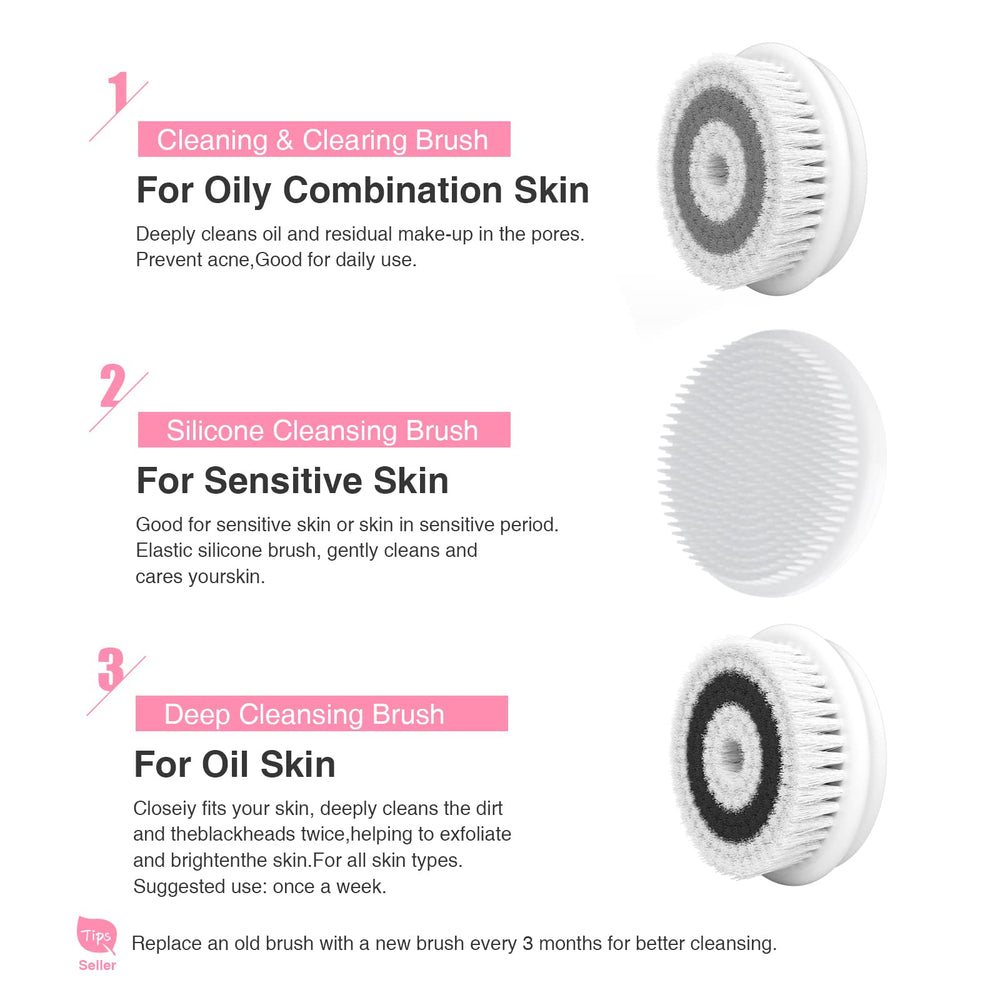 TOUCHBeauty Soft Fiber Head suited for all skin types and daily cleansing.