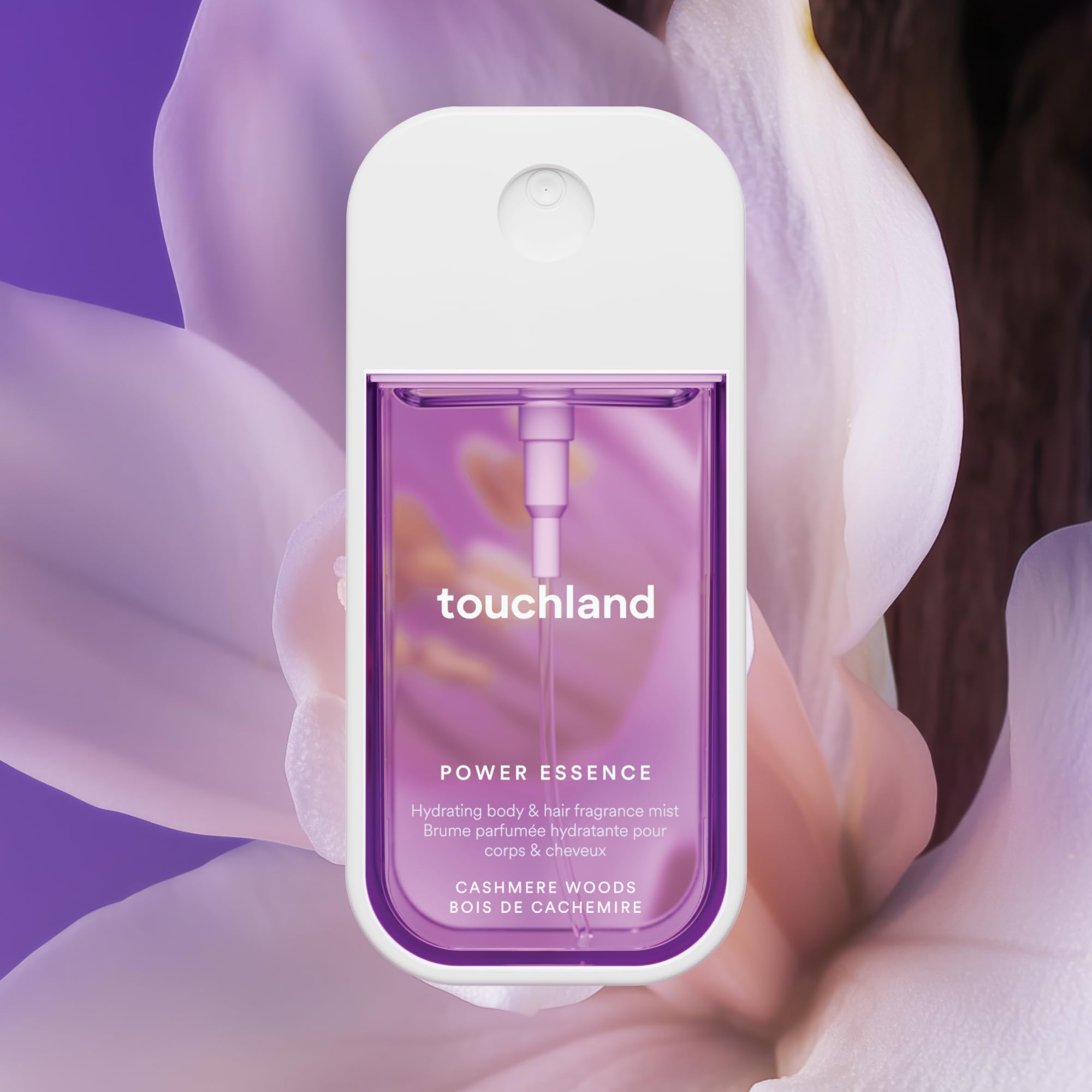 Touchland Cashmere Woods Hydrating Body & Hair Fragrance Mist – Travel Size 2 oz