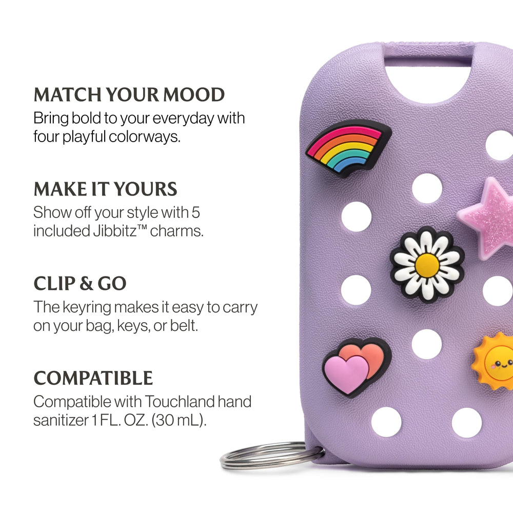 Touchland Crocs Mist Case Pixie Lavender color swatches for mood matching.