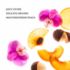 Touchland Peachy Lychee mist being spritzed for quick refresh.