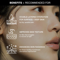 TOUN28 hydration focus with hyaluronic acid and aloe for lasting moisture.