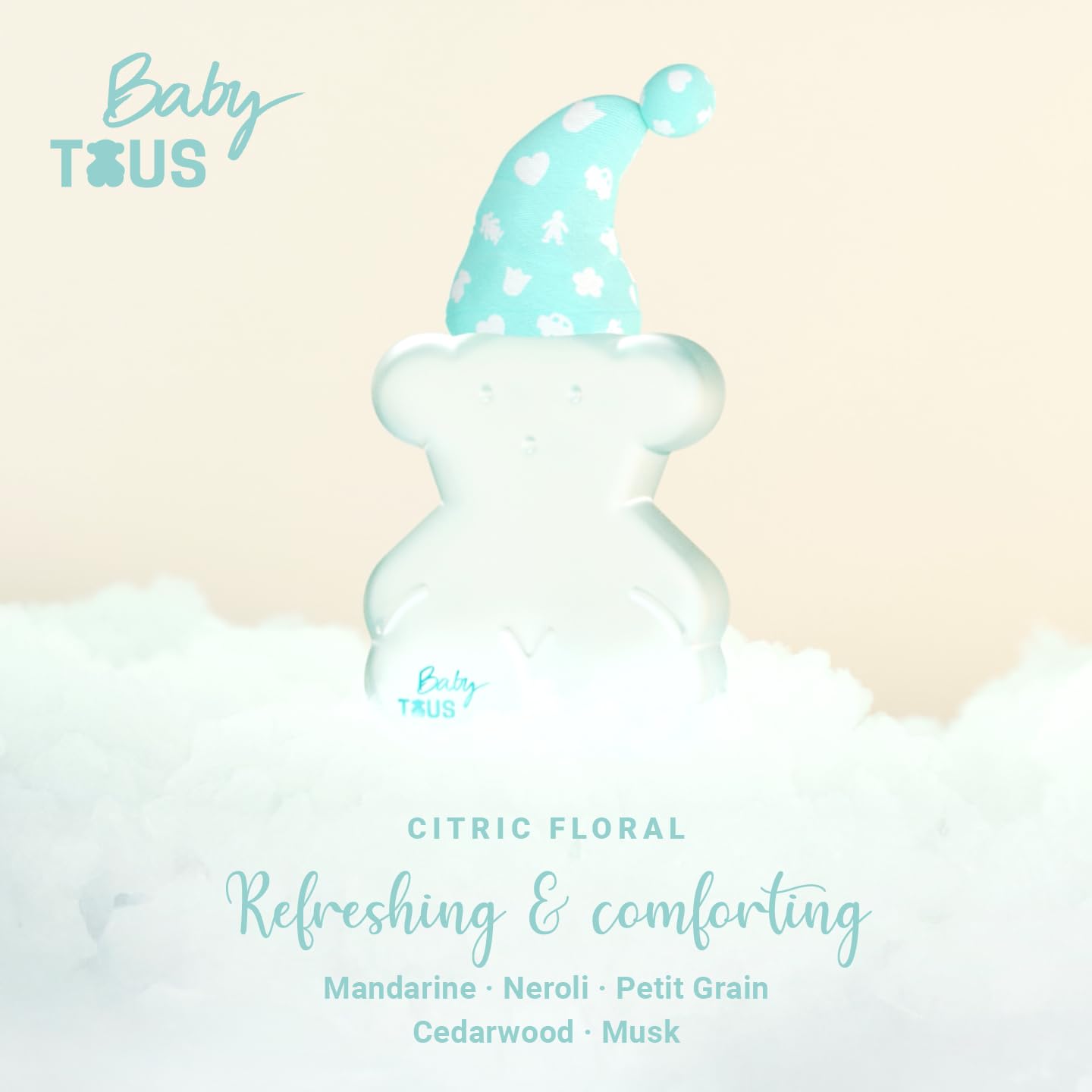 TOUS Baby Cologne 3.4oz size, ideal for daily use and travel
