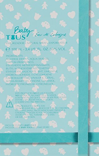 TOUS Baby Cologne angled bottle emphasizes easy grip for parents on the go