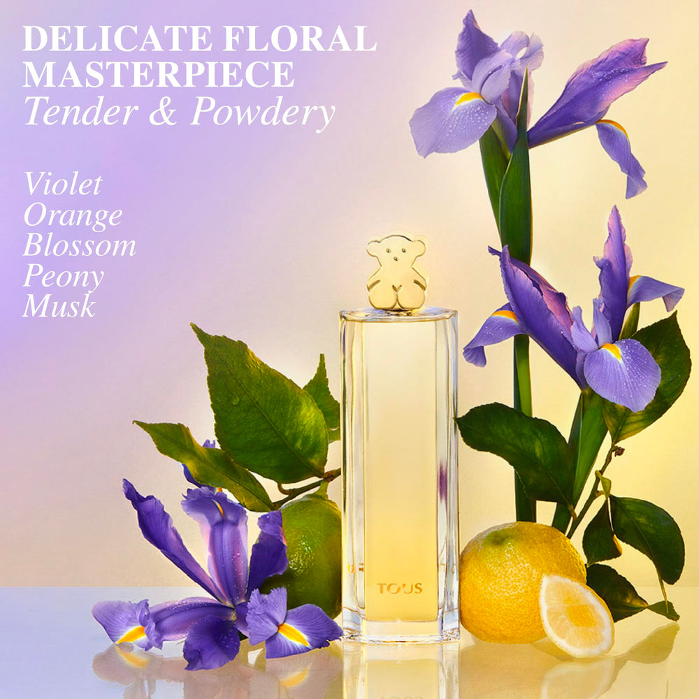 TOUS wrapped gift-ready box highlighting premium fragrance experience