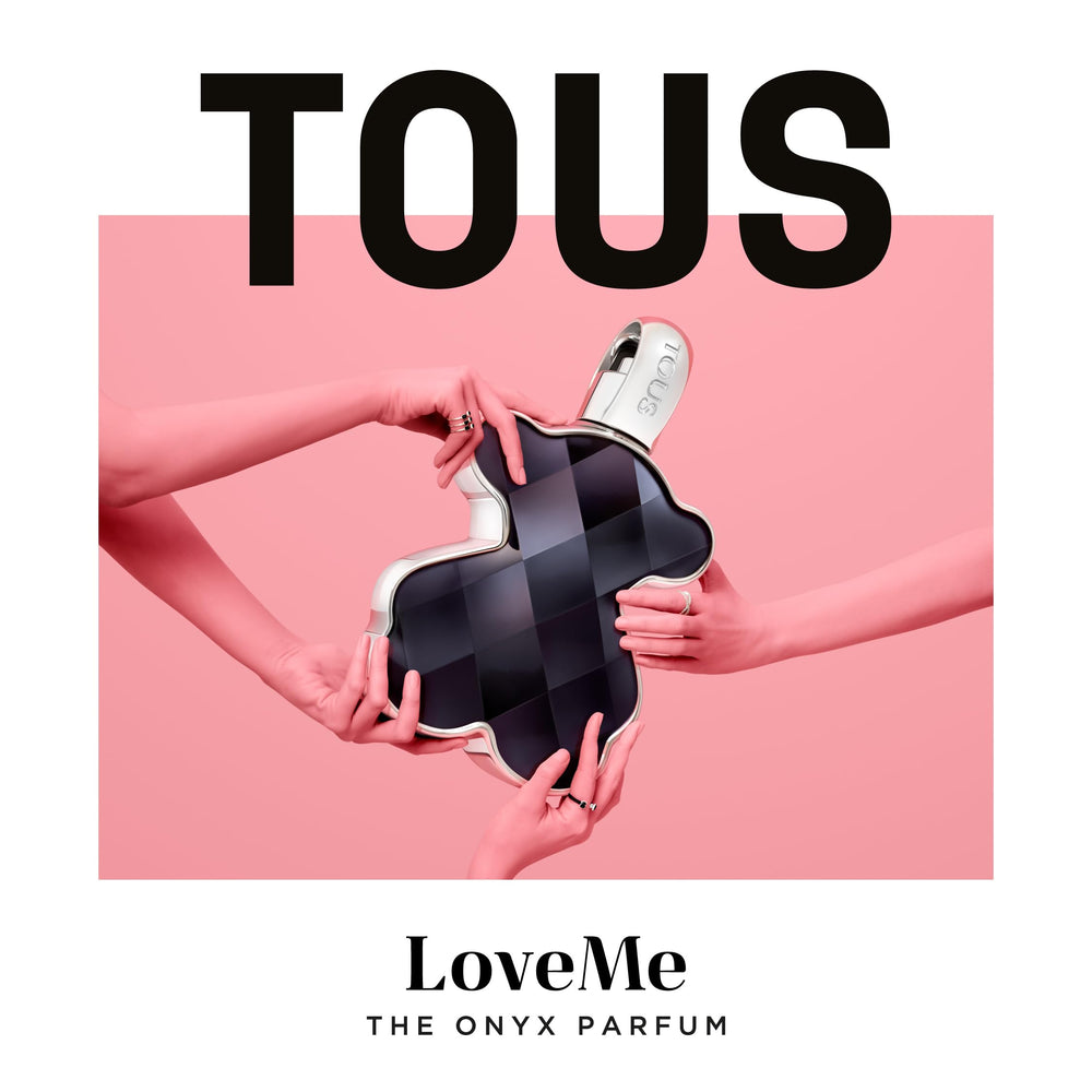 TOUS Love Me Onyx Parfum packaging showcases gift-ready luxury