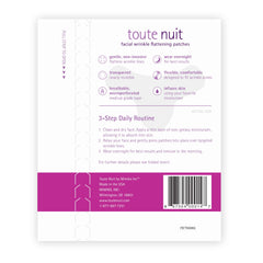 Toute Nuit Wrinkle Patches application closeup shows easy placement before bedtime