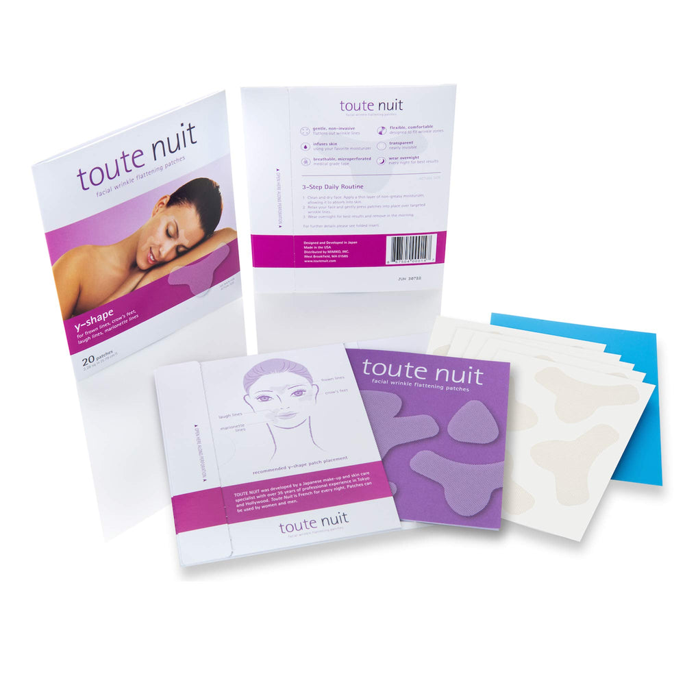 Toute Nuit Wrinkle Patches travel ready packaging showcases USA manufacturing