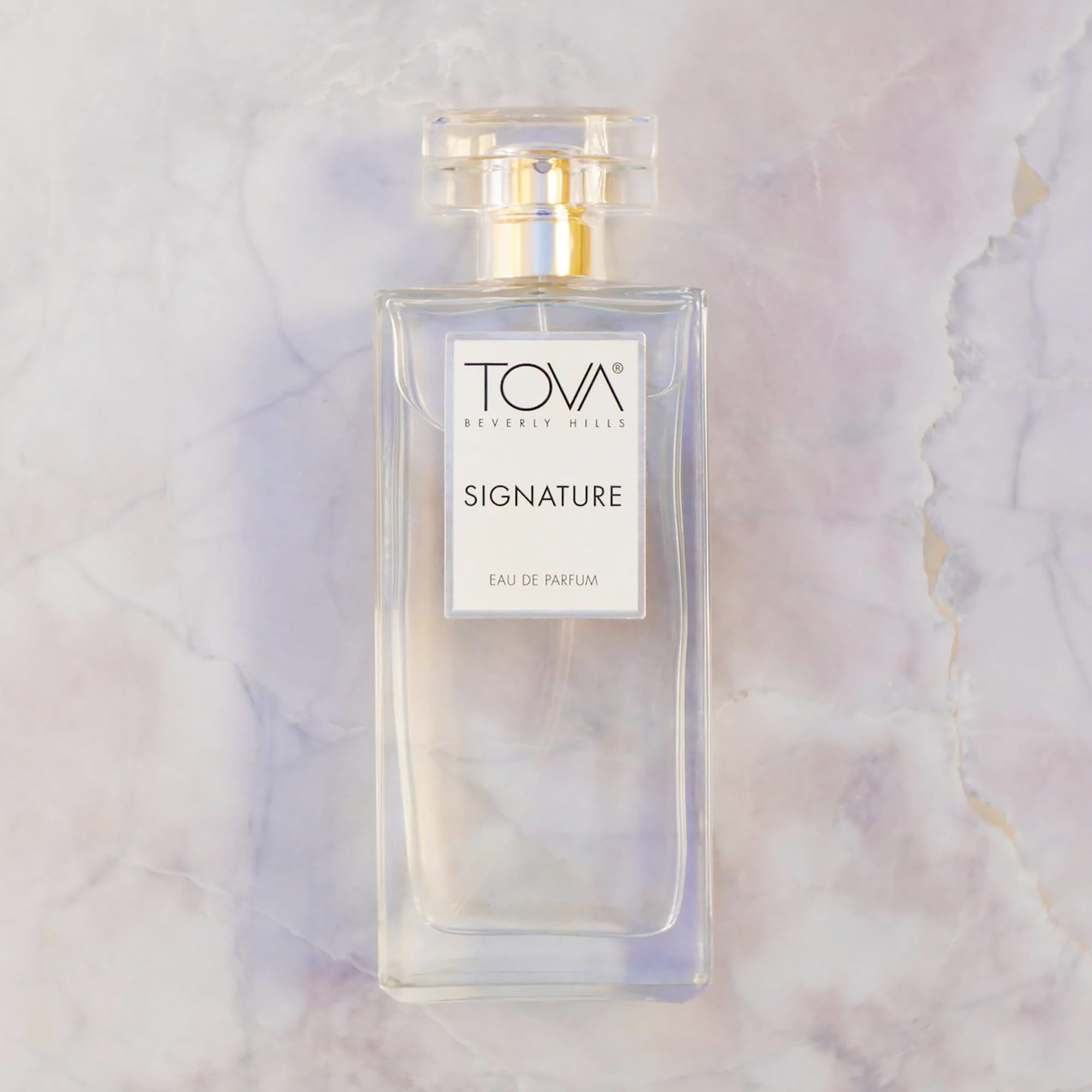 Tova Signature on vanity display for everyday fragrance ritual