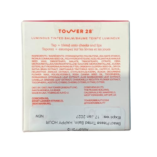 Tower 28 BeachPlease Cream Blush used on lips and cheeks as multitask tint.